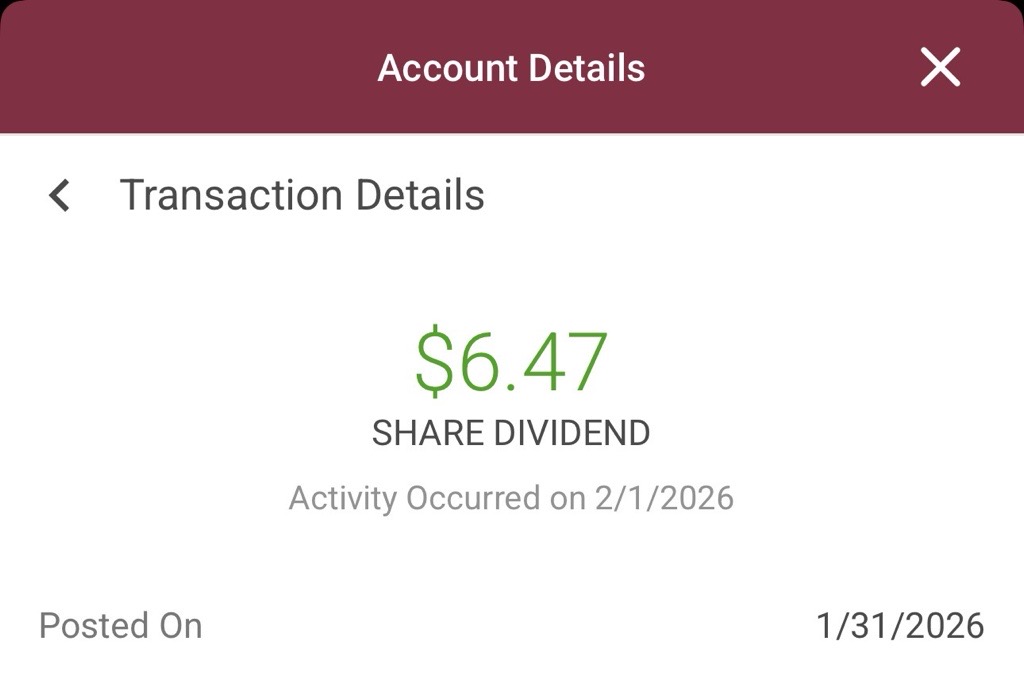 Rewards Checking Dividend